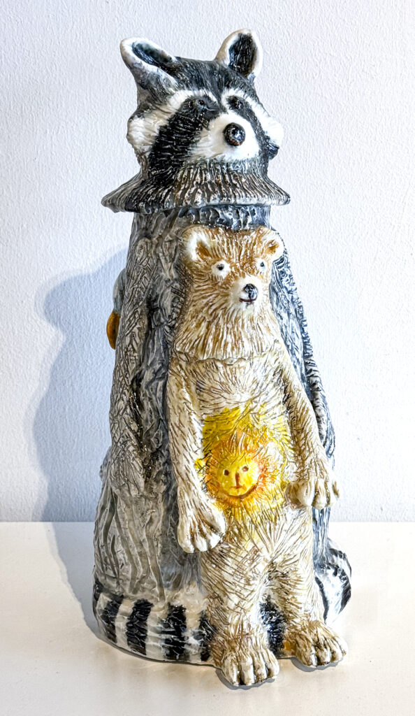 image of Susi Lulaki's - Raccoon with Bear and Bird