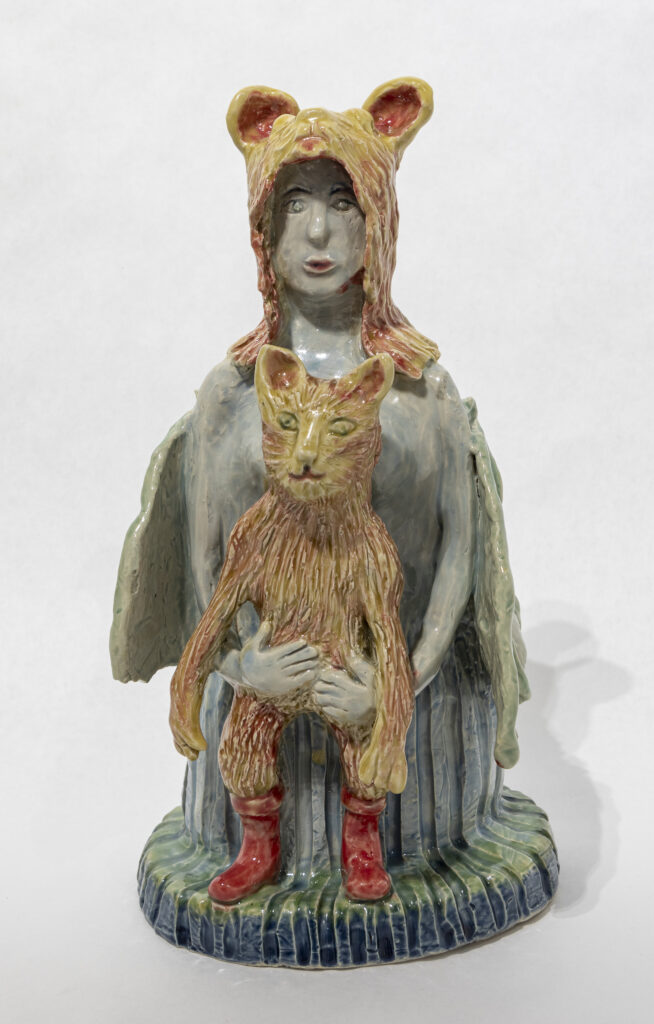 image of Susi Lulaki's - Lion Hat Girl with Cat and Bat