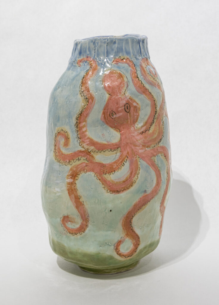 image of Susi Lulaki's - Octopus and 2 Seahorses Vase